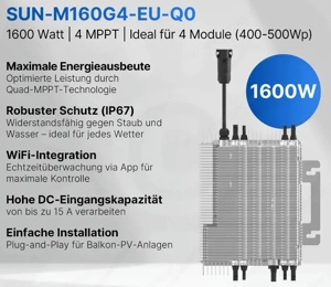 NEU OVP Deye WR PV Micro Wechselrichter SUN-M160G4-EU-Q0 Bild 2