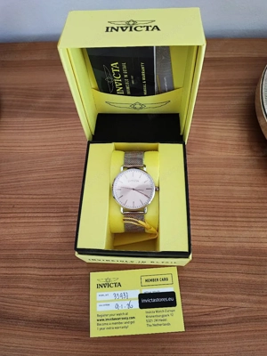 Invicta Angel rosegold Damenuhr Edelstahl Armbanduhr Quarz NEU Bild 3