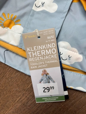 Tchibo Thermo-Regenjacke Gr. 86 92 Bild 2