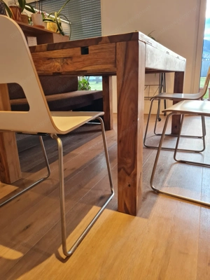 Massiver Vollholztisch   sehr stabil & erweiterbar Bild 3