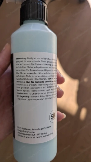 Auto Poliermittel Bux SB Solution Quick Detailer   Silikonfrei Bild 3
