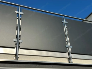 Balkongeländer aus Chromstahl Bild 3