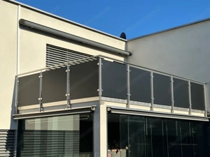 Balkongeländer aus Chromstahl