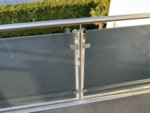 Balkongeländer aus Chromstahl Bild 4