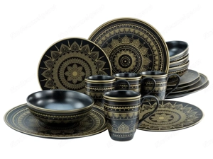 Mandala Set Schwarz Goldfarben, 16-teilig Bild 5
