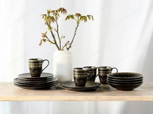 Mandala Set Schwarz Goldfarben, 16-teilig Bild 2