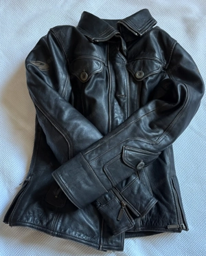 Motorradlederjacke Gr. 38 M Used-Look Top Bild 2