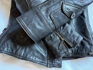 Motorradlederjacke Gr. 38 M Used-Look Top Bild 10