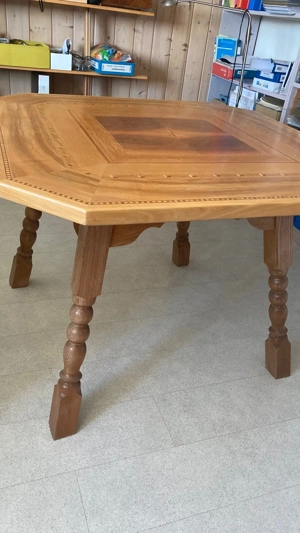 Eckbank mit Rückwand, Vollholz  Bild 3