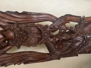 Balinesische Legong Tänzerin handgeschnitzt 1,5m Höhe 40er Jahre  Bild 4