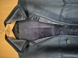 Herren Lammfell Lederjacke Kurzmantel  Bild 2
