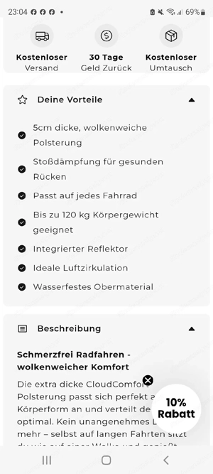 Bike Heroes Gel - Fahrradsattel Bild 4