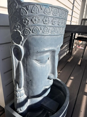 Brunnen Buddha Kopf 86 cm  Bild 3