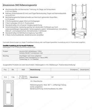Neue Nebeneinganstüre zu verkaufen  Bild 3