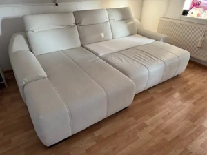 Couch Sofa Schlafsofa Wohnzimmer Schlaf, ausziehbar, 275 x 170 cm weiß TIP TOP Bild 2