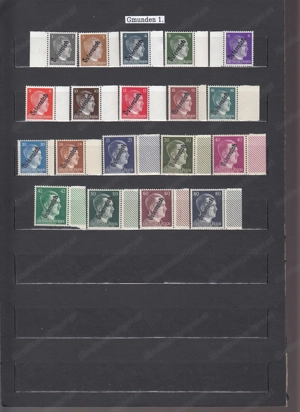 10 Briefmarken Sätze Österreich Privatausgaben mit Aufdruck Postfrisch ab 25 . Bild 5