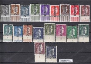 10 Briefmarken Sätze Österreich Privatausgaben mit Aufdruck Postfrisch ab 25 . Bild 9