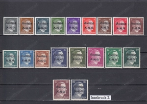 10 Briefmarken Sätze Österreich Privatausgaben mit Aufdruck Postfrisch ab 25 . Bild 8