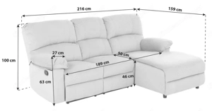 Ecksofa   Ottomane mit Relax Funktion (6 Monate alt) zu verkaufen Bild 3