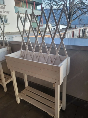 Mini-Hochbeete mit Rankgerüst (2 Stück weiß) Bild 3