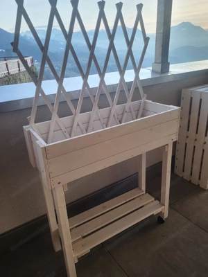 Mini-Hochbeete mit Rankgerüst (2 Stück weiß) Bild 4