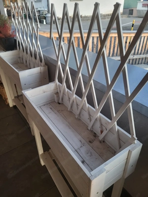 Mini-Hochbeete mit Rankgerüst (2 Stück weiß) Bild 2