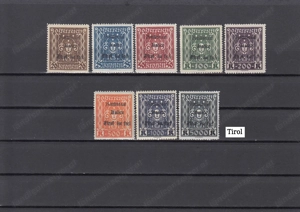 10 Briefmarken Sätze Österreich Privatausgaben mit Aufdruck Postfrisch ab 25 . Bild 9