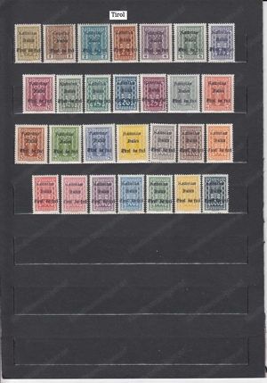 10 Briefmarken Sätze Österreich Privatausgaben mit Aufdruck Postfrisch ab 25 . Bild 10