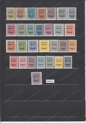 10 Briefmarken Sätze Österreich Lokale1918 22 Tirol mit Aufdruck Postfrisch ab 25 . Bild 3