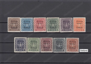 10 Briefmarken Sätze Österreich Lokale1918 22 Tirol mit Aufdruck Postfrisch ab 25 . Bild 4