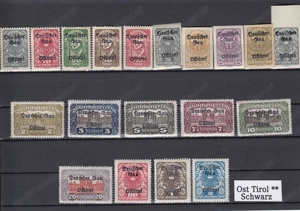 10 Briefmarken Sätze Österreich Lokale1918 22 Tirol mit Aufdruck Postfrisch ab 25 . Bild 8