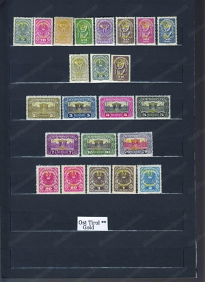 10 Briefmarken Sätze Österreich Lokale1918 22 Tirol mit Aufdruck Postfrisch ab 25 . Bild 7