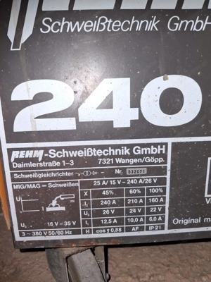 Schweißgerät Rehm 240D 45 Bild 2