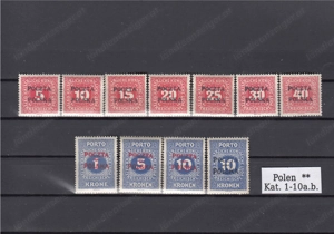 10 Sätze Polen Sammlung Postfrisch bis Falzmarken 1918 19 ab 10.- Bild 6