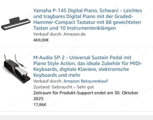 Yamaha P-145 Digitalpiano - neuwertig - inkl Zubehör (Pedal, Ständer, Kopfhörer, Staubschutz) Bild 3