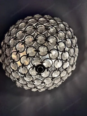 Deckenlampe Kristall schwarz, Durchmesser 30 cm, Höhe 15 cm, TIP TOP