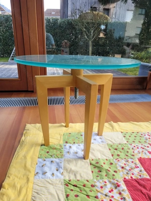 Couchtisch höhenverstellbar glas holz