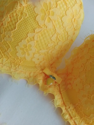 Traum in Zitrone gelb Dessous Set Gr 75B XS Bild 2