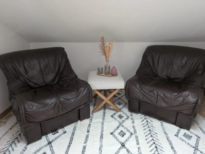 Echtleder Ohrensessel 2 Stück Bild 6