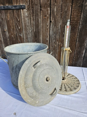 Vintage Einkochtopf verzinkt