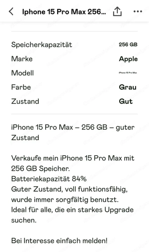 Iphone 15 Pro Max 256 GB Bild 3