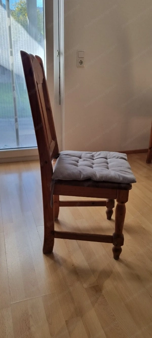 Vollholz Eichentisch mit 6 Stühlen Bild 4