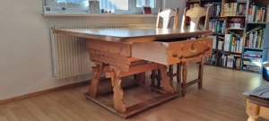 Vollholz Eichentisch mit 6 Stühlen Bild 2