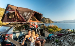 Dachzelt Ikamper 2.0 mit Markise und viel Zubehör