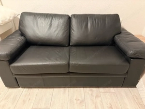 Ledercouch, Schlafcouch ausziebar (140 x 200)