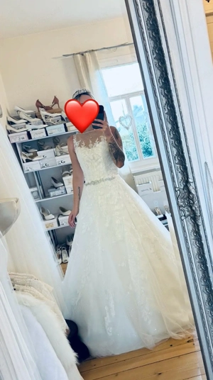 Prinzessinnen Hochzeitskleid Gr. 34 XS Bild 4