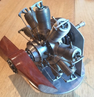 Scale Gnome 7 Zylinder Dreh Vintage Zündung Modellflugzeug Motor-