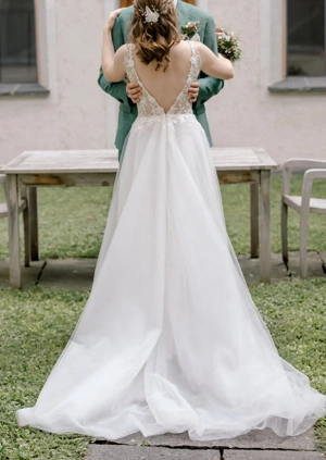 Brautkleid Hochzeitskleid A-Linie ivory Bild 3