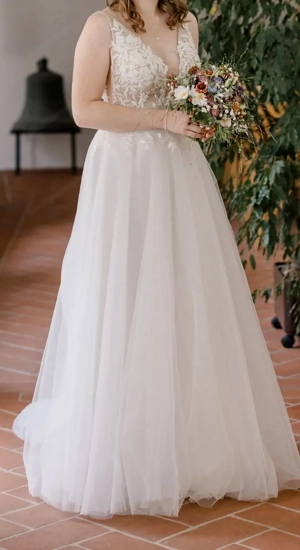 Brautkleid Hochzeitskleid A-Linie ivory Bild 5