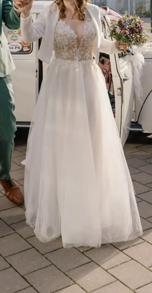 Brautkleid Hochzeitskleid A-Linie ivory Bild 6